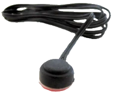 Botão de pânico preto com cabo e base adesiva